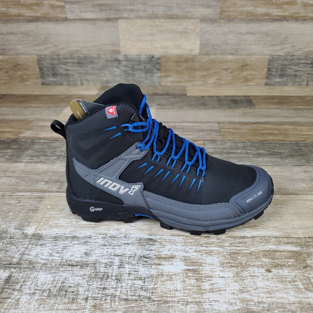 Inov-8 Roclite‎ 335 Womens Boots Sz 7 Black Blue Insulated Hiking Ankle Boot